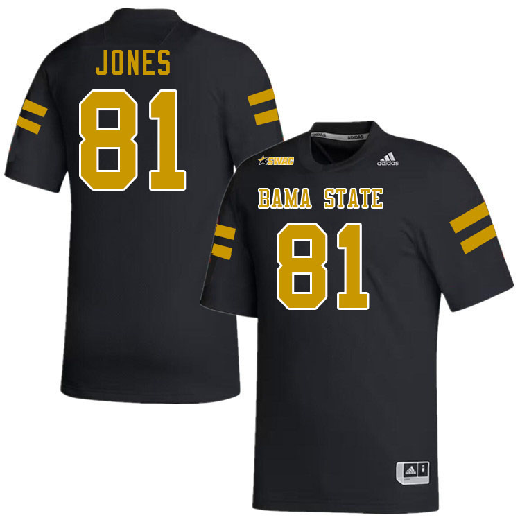 Alabama State Hornets #81 Jalen Jones College Football Jerseys Stitched Sale-Black